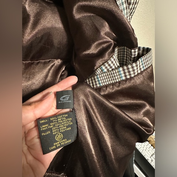 Y2K Sean John Womens L Cropped Jacket with Detachable Hood and Fur - Picture 4 of 7